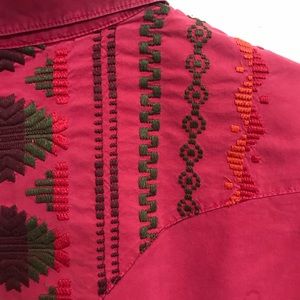 Western Pearl Snap with Embroidery